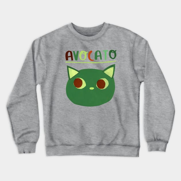 Avocato Crewneck Sweatshirt by Planet Cat Studio